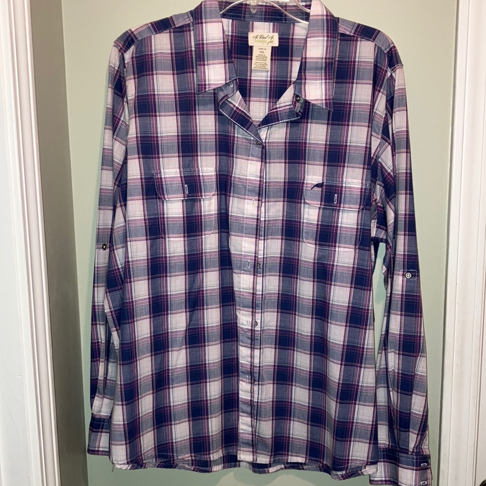 Wrangler 3x Plaid button up shirt
